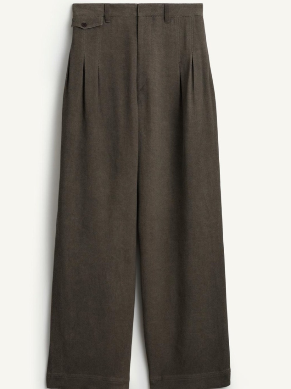Zara SRPLS Mens Linen Pants Size M -Brown